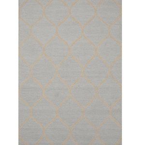 Light Blue Hand-Tufted Wool Traditional Moroccan Rug, 5' x 7'